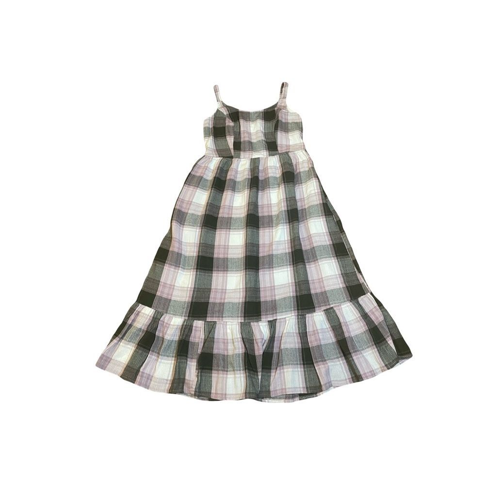 Sonoma Small Plaid Women’s Dress in Green and Pink